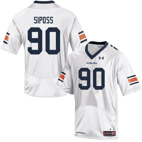Men's Auburn Tigers #90 Arryn Siposs White 2019 College Stitched Football Jersey